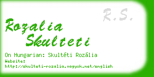 rozalia skulteti business card