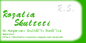 rozalia skulteti business card